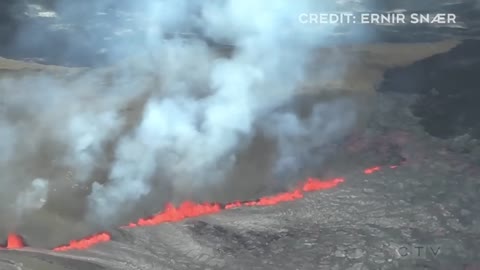 Fagradalsfjall Volcano in Iceland begins erupting