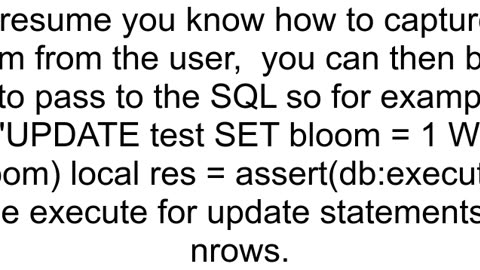 Lua SQLite3 Update value