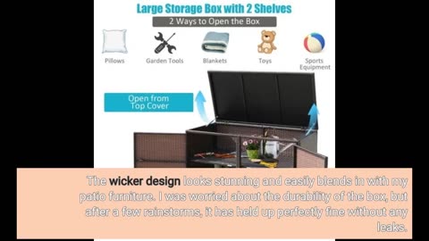 Customer Comments: Super Patio Outdoor Patio Storage Box Waterproof, Wicker Storage Bin Deck Bo...