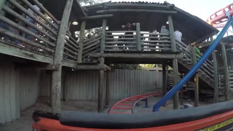 Scorpion front seat on ride 4K POV @30fps Busch Gardens Tampa