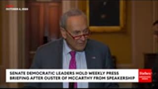 Schumer Discusses Likelihood Of Government Shutdown After McCarthy Ousted From US Speaker Role