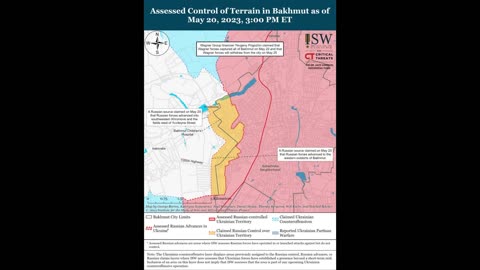 Update Of war in Ukraine, latest maps as of 15:00 ET on 20 May 2023 👻