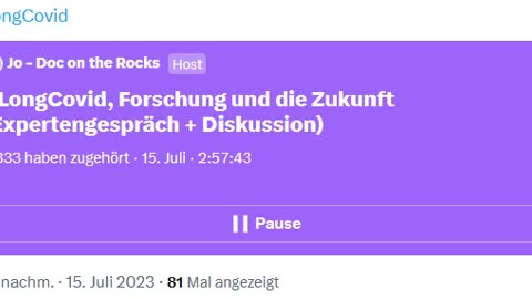 22.07.2023 - Twitter Space Thema Long Covid, Impfschäden, ect Teil 2