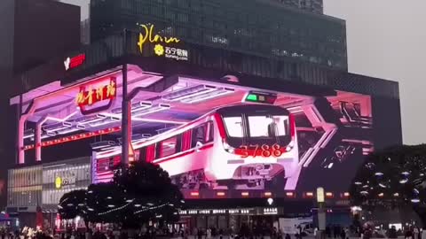 Future 3D billboard in china 🤯🤯 #shorts #china