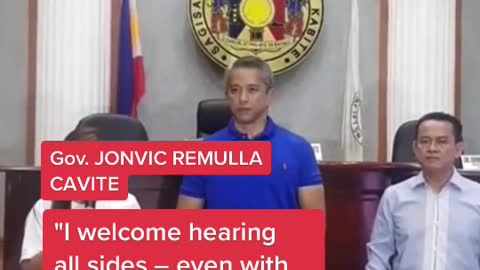 Nanindigan si CaviteGov. Jonvic Remulla...