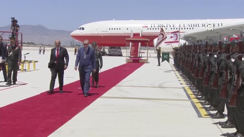 President Erdogan arrives in Northern Cyprus