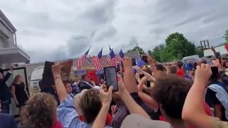 President Trump showed up at the grand opening of Trump Victory office in Manchester, NH 6-27-23