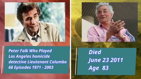 Columbo TV Series Then And Now 2023