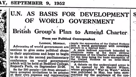 Shedding light on the DECADES of planning and priming us for one world government
