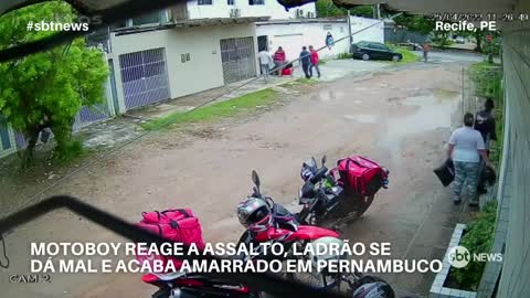 Motoboy reage a assalto e ladrão se dá mal em Pernambuco