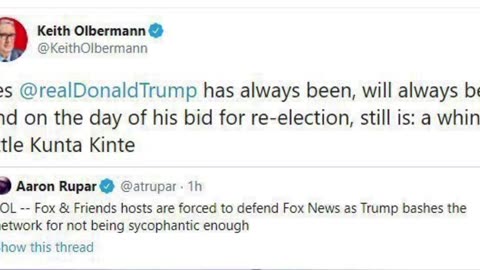 Keith Olbermann racist tweet directed at President Trump