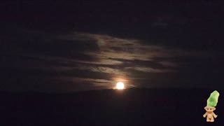 Waning Moon over ColeBrook Dam