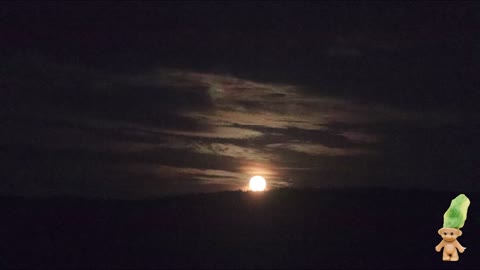 Waning Moon over ColeBrook Dam