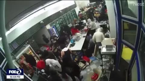 100 LOOTERS ROB OAKLAND, CA, GAS STATION-$100,000 IN LOSSES