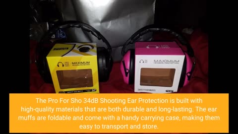 Buyer Reviews: Pro For Sho 34dB Shooting Ear Protection - Special Designed Ear Muffs Lighter We...