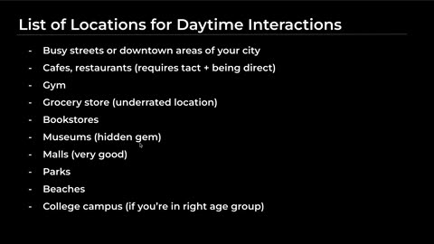 Best Locations for Daytime Interactions