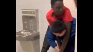 Black bully tried to stab Asian kid in school