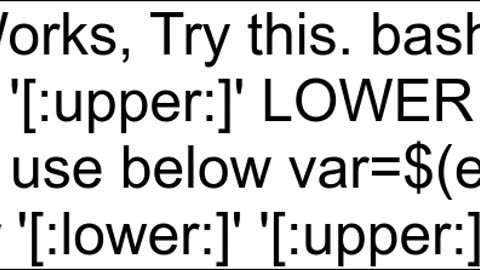 Converting lowercase to uppercase in shell script