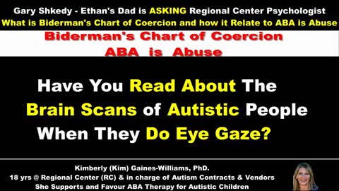 BIDERMAN'S CHART OF COERCION AND HOW IT RELATE TO ABA IS ABUSE AS A "THERAPY" FOR AUTISTIC CHILDREN