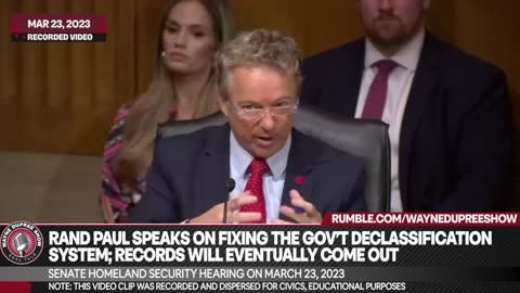 Rand Paul Has A Solution For Fixing the Gov't Declassification System