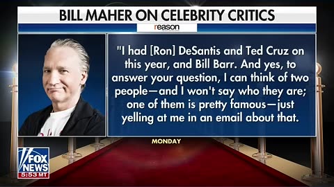 Bill Maher reveals a ‘famous’ liberal confronted him over ‘platforming’ GOP #shorts