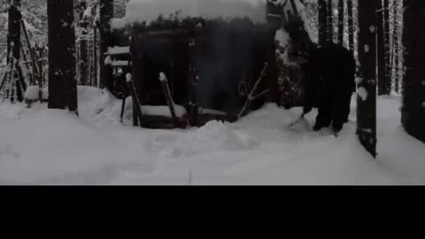 When you go camping in the winter, a buckskin horse will do.