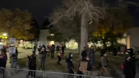 Far left protesters outside a Charlie Kirk event at the University of New Mexico