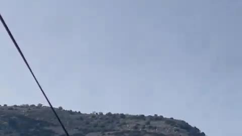 Footage of the Iron Dome engaging a barrage of Hezbollah rockets fired from