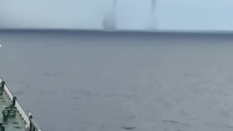 Water Spout Captured on Camera from a Big Ship