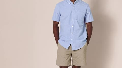 👚 Men's Regular-Fit Short-Sleeve Pocket Oxford Shirt 👦🧔