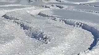 learning to ride a snowmobile.