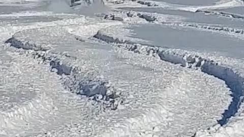 learning to ride a snowmobile.