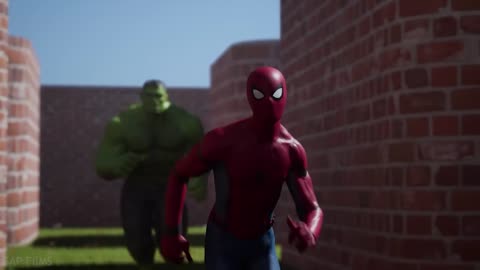 Hulk vs Spiderman The ultimate clash.