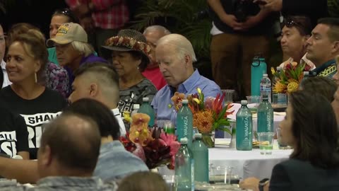 Biden falls asleep listening to Maui residents talk about how their lives have been devastated
