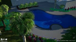 Sawgrass Poolside Tropical Garden Oasis Design by Serenoa Landscape Design in Ponte Vedra Beach