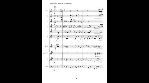 Johannes Brahms – Ballade, Op. 118 (Clarinet Choir + Contrabassoon)