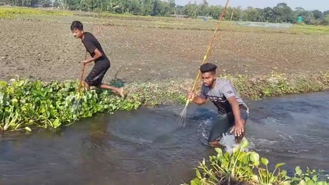 Unique teta fishing in water drean ❤️ Fish hunting in small water with spearfishing ❤️ Fishing fish.