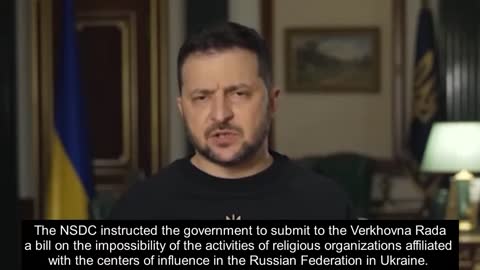 Zelensky announces plans to support bills to ban Ukranian Orthodox Church