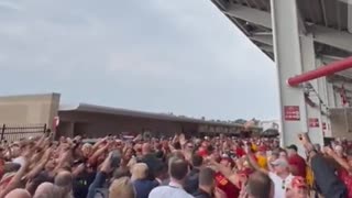 Trump outside packed Stadium 2 Sept 2023