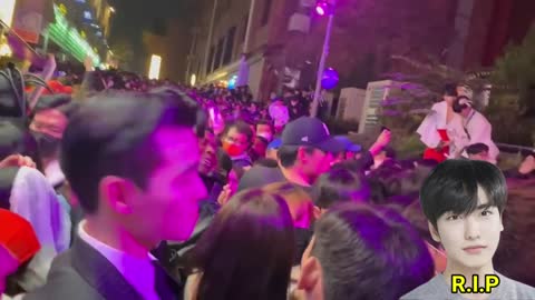 Lee Jihan Death In Halloween Crowd crash | Lee jihan Death Video | halloween in south korea 2022