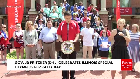 Gov. JB Pritzker Celebrates Illinois Special Olympics Pep Rally Day