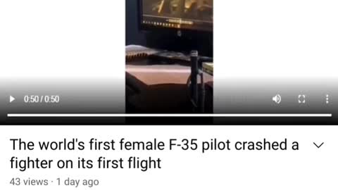 FEMALE PILOT CRASHES. NEW F-35C FIGHTER ON THE DECK OF THE NIMITZ