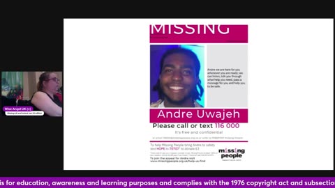 Missing People Appeal UK and Ireland January 2024