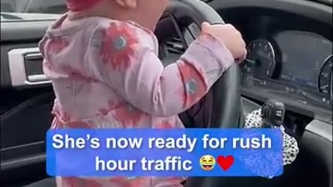 Baby Hilerious road rage😍