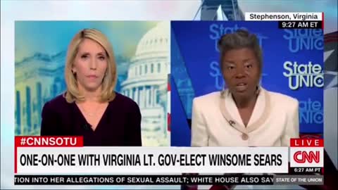 Dana Bash asks Lt. Gov.-elect Winsome Sears if she wants to disclose her vax status.