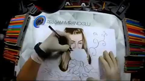 Person Paints a Girl Using Colors And Covers It With Gunpowder