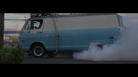 1968 Chevrolet G10 turbo charged van turbo spooling and ultimate burnout