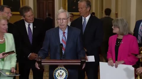 Mitch McConnell stops talking and has to be escorted away