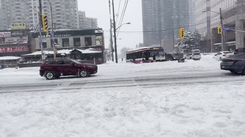 First 2022 Jan 17 Canada Toronto (North York) Snow Storm Blizzard