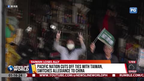 Pacific nation cuts off ties with Taiwan, switches allegiance to China